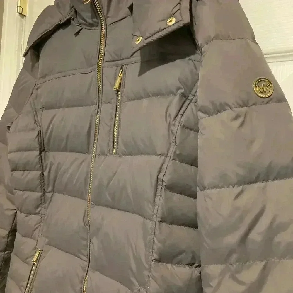 Michael Kors Down Feather Coat Grey Sz. XS